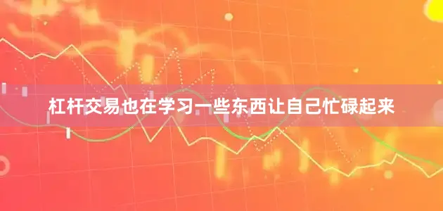 杠杆交易也在学习一些东西让自己忙碌起来