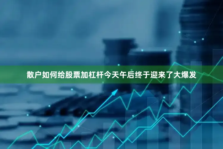 散户如何给股票加杠杆今天午后终于迎来了大爆发