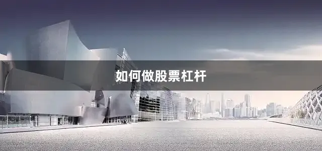 如何做股票杠杆